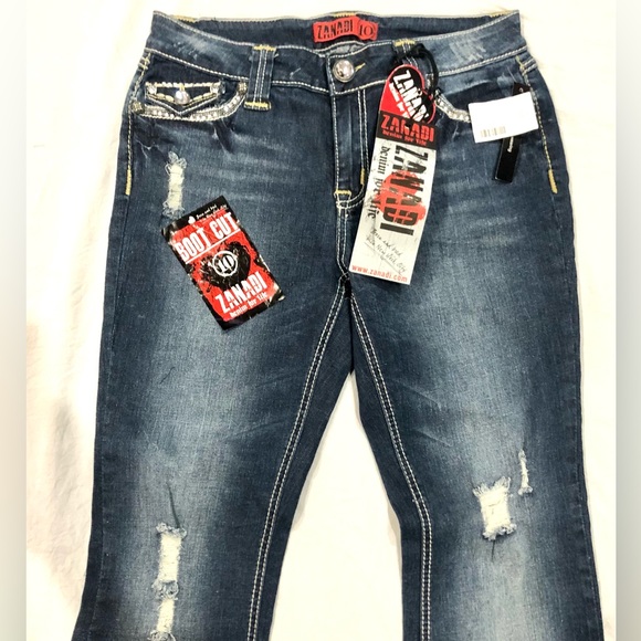 ZANADI women’s embellished boot cut jeans dark wash size 10 NWT - Picture 9 of 15